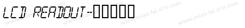 Lcd Readout字体转换